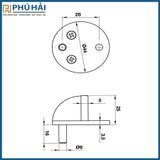  Chặn cửa bán nguyệt Hafele 489.70.246 