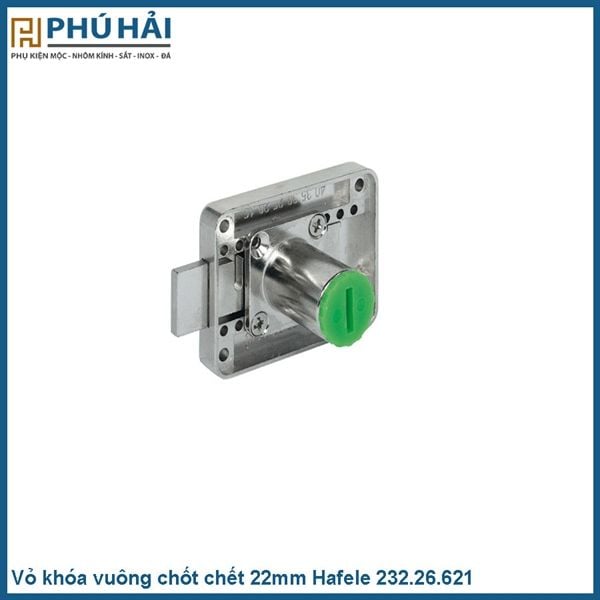  Vỏ khóa vuông chốt chết 22mm Hafele 232.26.621 
