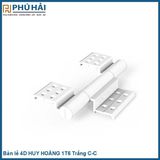  Bản lề 4D HUY HOÀNG 1T6 Trắng C-C ( Thùng 24 Cái) 