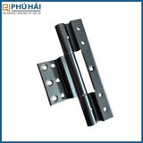  Bản lề 4D 2T đen mờ đệm nhựa 5 lỗ cánh - cánh KINLONG 