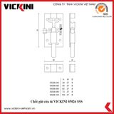  Chốt giữ cửa tủ VICKINI 05026 SSS inox mờ 