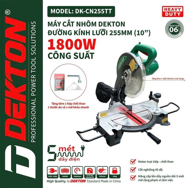  Máy cắt nhôm DDEKTON công xuất 1800W 