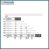  Ray bi giảm chấn HAFELE 45/250mm-DIY 494.02.060 