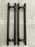  Tay nắm cửa kính lệch tâm màu đen inox 304 phi 38 * 8T 