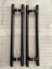 Tay nắm cửa kính lệch tâm màu đen inox 304 phi 38 * 8T