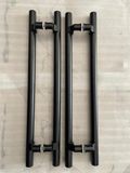 Tay nắm cửa kính lệch tâm màu đen inox 304 phi 38 * 6T 