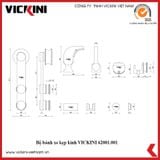  Bộ bánh xe kẹp kính VICKINI 62001.001 SSS 