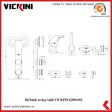  Bộ bánh xe kẹp kính VICKINI 62004.001 