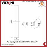  Nẹp nhựa kẹp kính VICKINI 66003.001-2200mm WT (F) 
