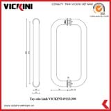 Tay cửa kính VICKINI 69113.300 