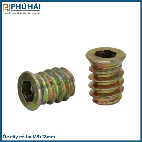  Ốc cấy có tai M6x13mm 
