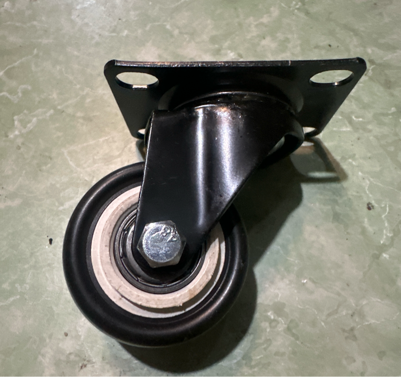  Bánh xe PVC 4F đen không khoá 