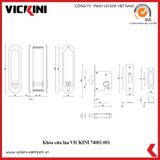  Khóa cửa lùa VICKINI 74001.001 