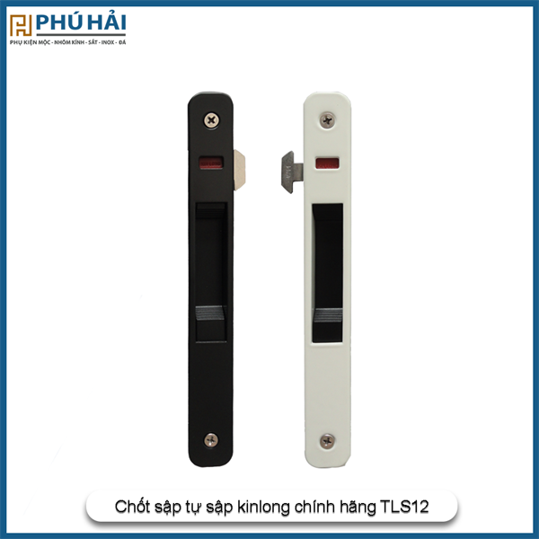  Chốt sập Tự Sập Đen Kinlong chính hãng TLS12K (chưa miệng) 