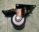 Bánh xe đen PVC đế khóa 