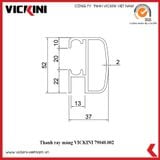 Thanh ray máng VICKINI 79040.002 