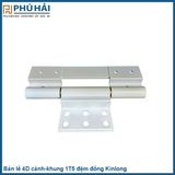  Bản lề 4D cánh-khung 1T5 trắng đệm đồng KINLONG 