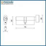  Ruột khóa VICKINI 41107.001-70MM MBG ken 