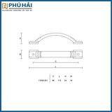  Tay nắm tủ vàng 11008.001 vickini (96mm) 