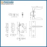  Khóa Cửa Nẹp Vickini 32015.001 OBP đen mờ 
