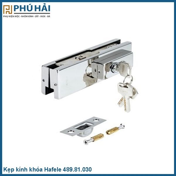  Kẹp kính KHÓA HAFELE 489.81.030 inox Mờ 