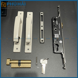  Khóa đa điểm HUY HOÀNG tay tròn trắng DD82K22 - mở ngoài (24B/T) 