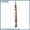 Trụ cầu thang đế mặt inox 201 tay đơn ốp gỗ 3ly đầu nhọn