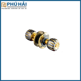  Khoá tròn Huy hoàng thau HC03 đen vàng 