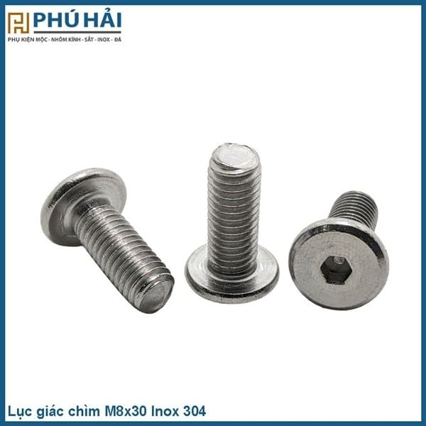  Bulong Lục giác chìm M8x15 Inox 304 