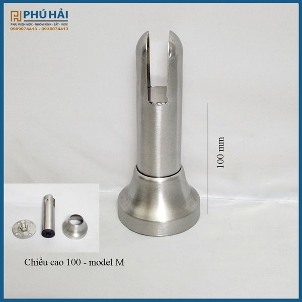  Chân đỡ tấm vách Compact cao 150mm kẹp ván 12ly đầu tròn 