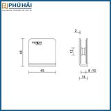  Kẹp kính VICKINI 64421.001 PSS inox bóng 