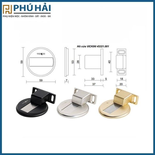  Hít cửa VICKINI 45321.001 MSN ken xước mờ 