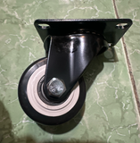  Bánh xe PVC  đen đế xoay 