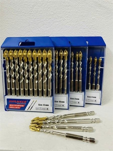  Mũi khoan đa năng 4 cạnh xịn SHANKER 6ly 