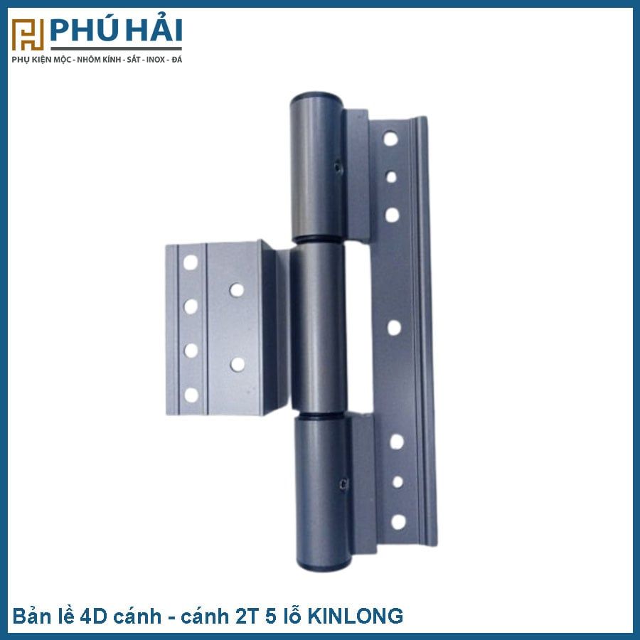  Bản lề 4D Cánh-Cánh 2T xám nhựa 5 lỗ KINLONG 