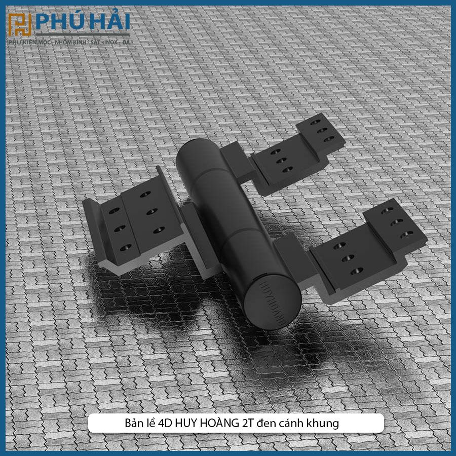  Bản lề 4D HUY HOÀNG 2T đen cánh - khung 