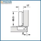  Bản lề HAFELE giảm chấn 95 độ cho gộ dày từ 18-32 phân 315.08.850 