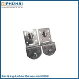  Bản lề kẹp kính tủ 304 inox mờ H0309I - (Cặp) 