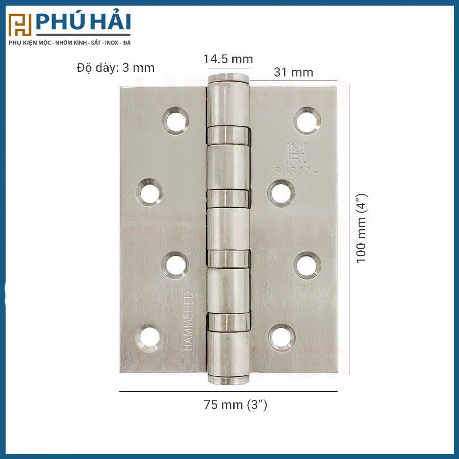  Bản lề lá hammered 1T 433SS_201 