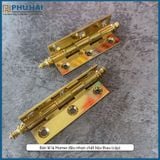  Bản lề lá Humer đầu nhọn chất liệu thau (cặp) 