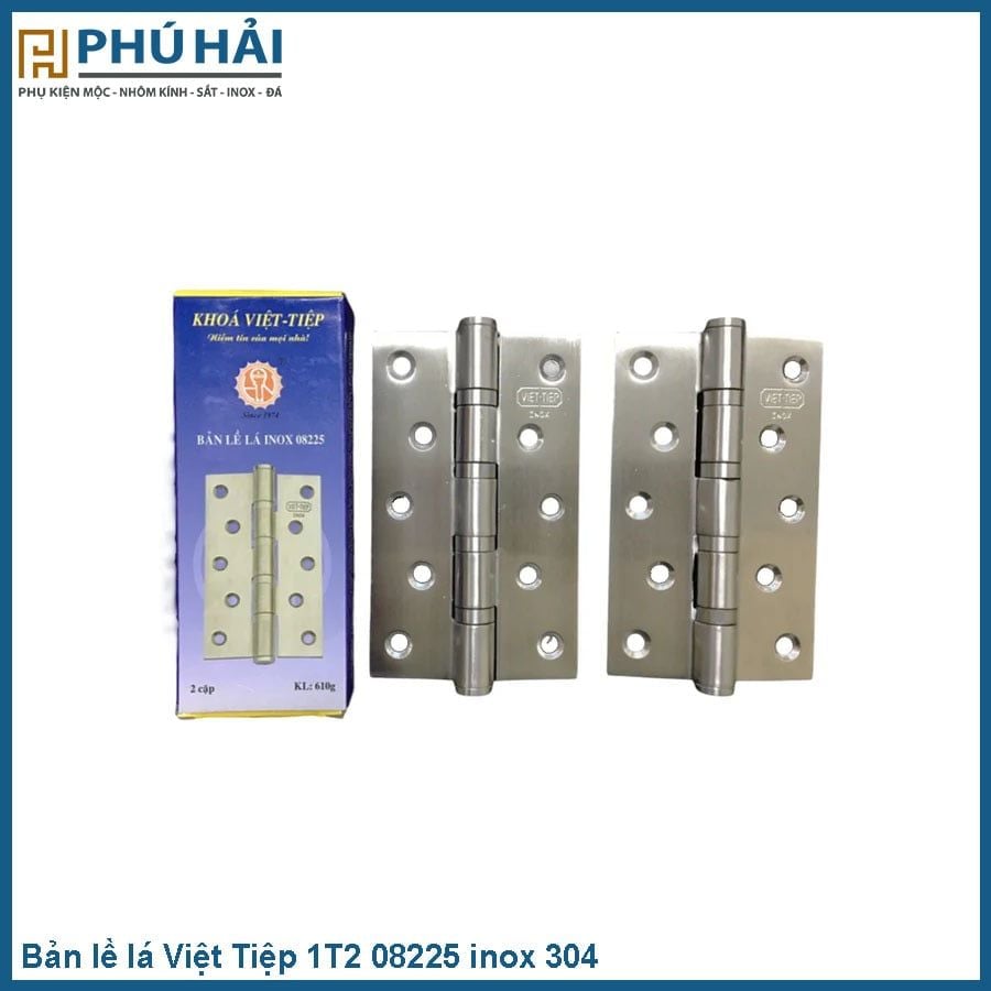  Bản lề lá Việt Tiệp 1T2 08225 inox 304 