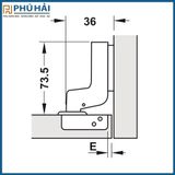  Bản lề Metalla giảm chấn lọt lòng Hafele 493.03.025 