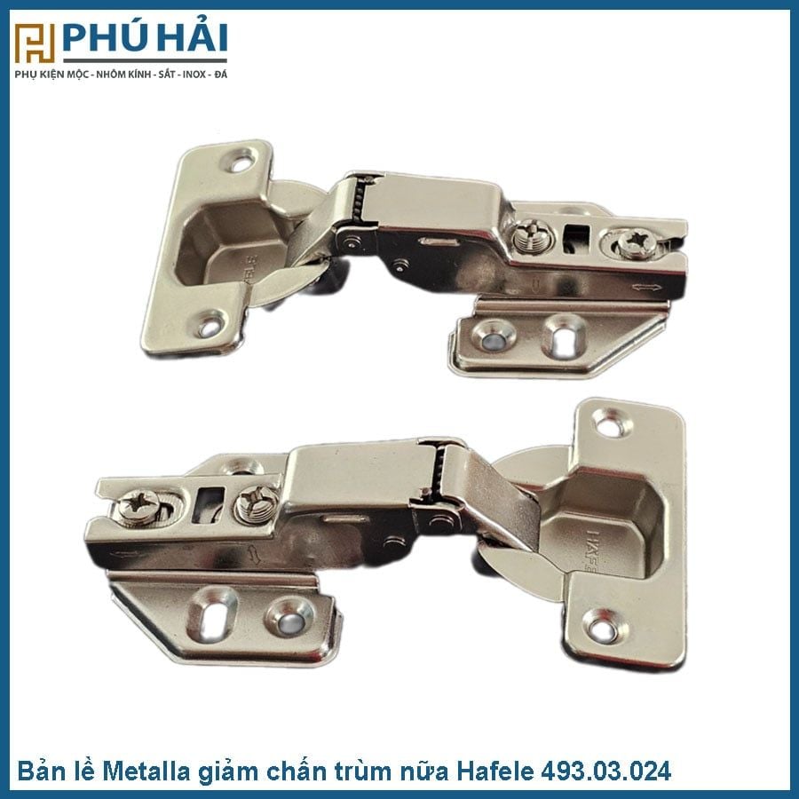  Bản lề Metalla giảm chấn trùm nữa Hafele 493.03.024 