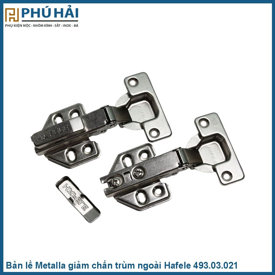  Bản lề Metalla giảm chấn trùm ngoài Hafele 493.03.021 