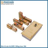  Bản lề sàn ALDER 150kg Inox 304 nắp vàng bóng gương 