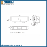  Bánh xe đôi hệ 93 LSL-2001B KINLONG chính hãng 