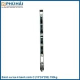  Bánh xe lùa 4 bánh rãnh C- Đen (15*24*250) 150kg (10C/B) 