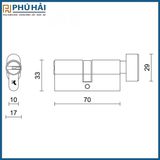 Ruột khóa VICKINI 41106.001-70MM MSN ken 