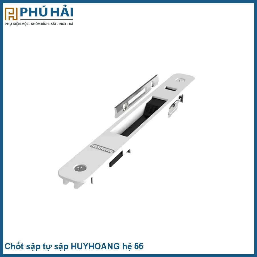  Chốt sập tự sập HUYHOANG Trắng hệ 55 (có miệng) 