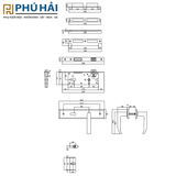  Khóa cửa nẹp VICKINI 37915.101 SSS inox bóng/ mờ, ruột 2 đầu(Cái) 